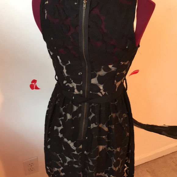 Black Lace Dress with slip - Picture 2 of 5